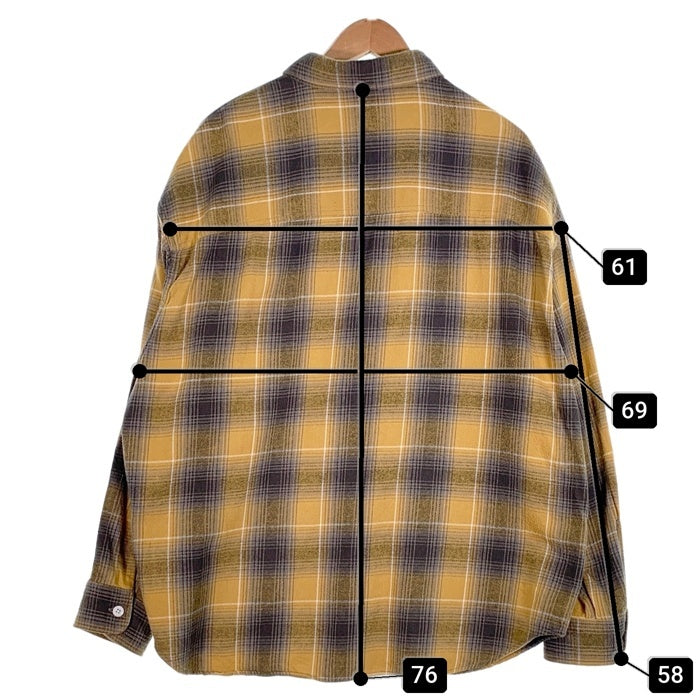COOTIE クーティ オンブレチェック フランネルシャツ マスタード Size M 福生店