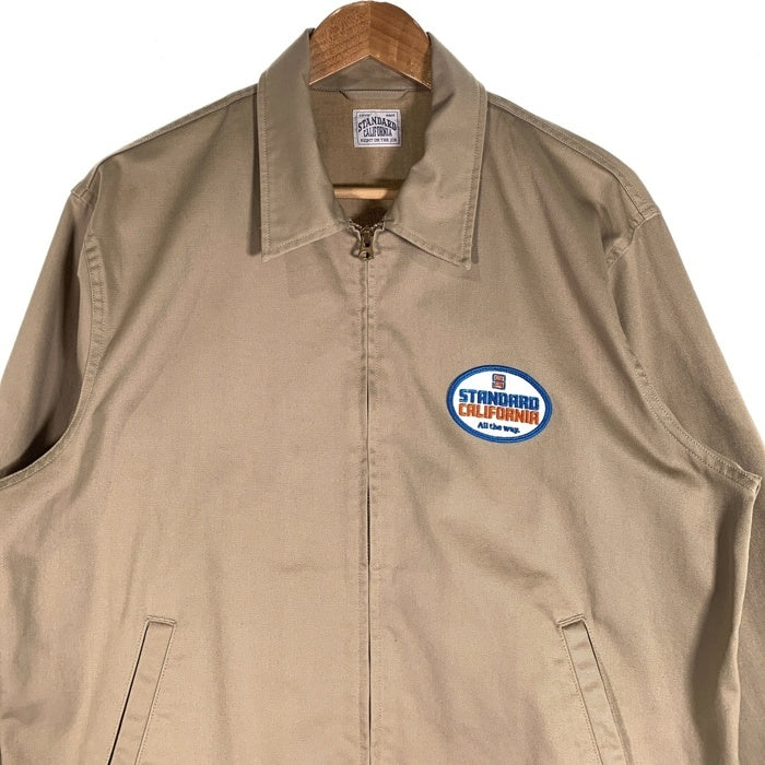 STANDARD CALIFORNIA スタンダードカリフォルニア 22SS SD Oval Logo Patch Work Jacket オーバルロゴパッチ ワークジャケット ベージュ チノツイル Size L 福生店