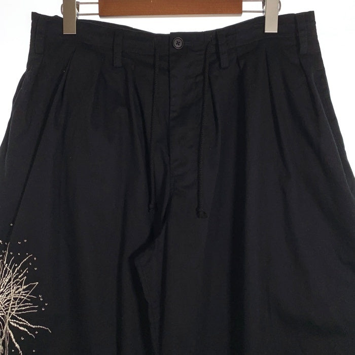 S'YTE サイト ヨウジヤマモト FIREWORKS EMBROIDERY BALLOON PANTS 刺繡 バルーンパンツ ブラック UT-P06-001 Size 3 福生店