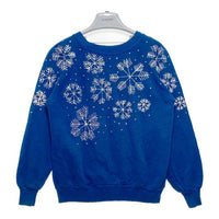 Pannill パニール by Hanes 90's USA製 雪柄プリント スウェットトレーナー ブルー sizeM 瑞穂店