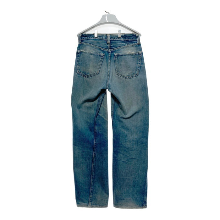 DENIME ドゥニーム 推定旧ドゥニーム コインポケット耳付き Vステッチ 月桂樹ボタン セルビッジ デニムパンツ ライトインディゴ size- 瑞穂店