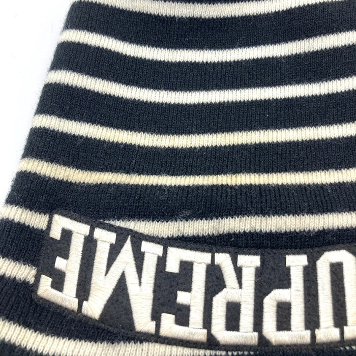 Supreme シュプリーム Team Stripe Beanie ニット帽 ビーニー ブラック×ホワイト  瑞穂店