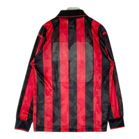 Lotto ロット ACミラン 93-94 ホーム 長袖 ユニフォーム ブラックxレッド size- 瑞穂店