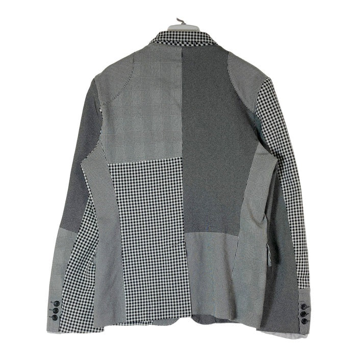 COMME des GARCONS HOMME コムデギャルソンオム HF-J040 AD2010 クレイジーチェックパターン 4つボタン テーラードジャケット ブラック sizeM 瑞穂店