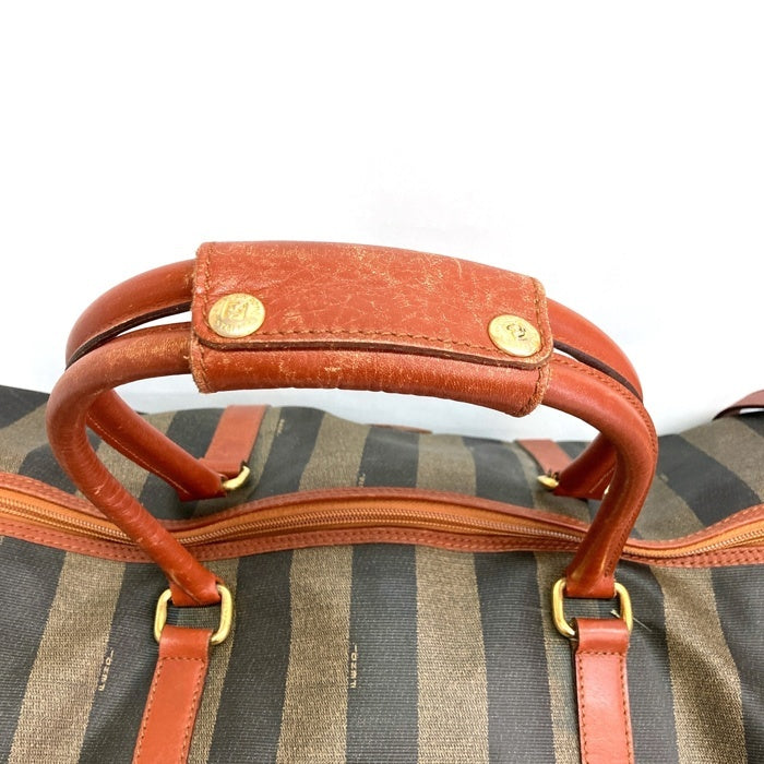 FENDI フェンディ ペカン柄 2WAY ボストンバッグ ブラック×ブラウン 瑞穂店