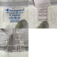 Champion チャンピオン REVERSE WEAVE リバースウィーブ PROVIDENCE COLLEDGE ダメージ加工 リメイク プルオーバー フーディー パーカー グレー Size XL 福生店