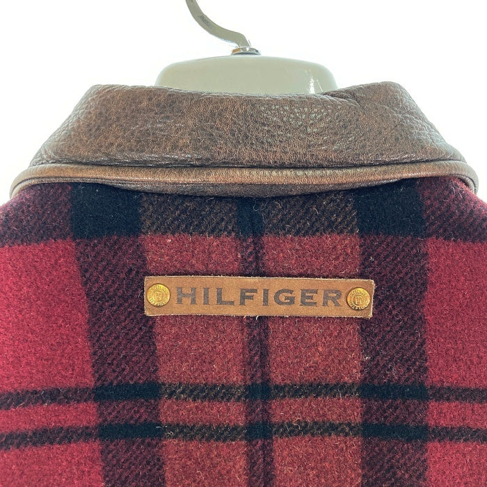 TOMMY HILFIGER トミーヒルフィガー 90s ウール×レザー ハンティングジャケット レッド sizeL 瑞穂店