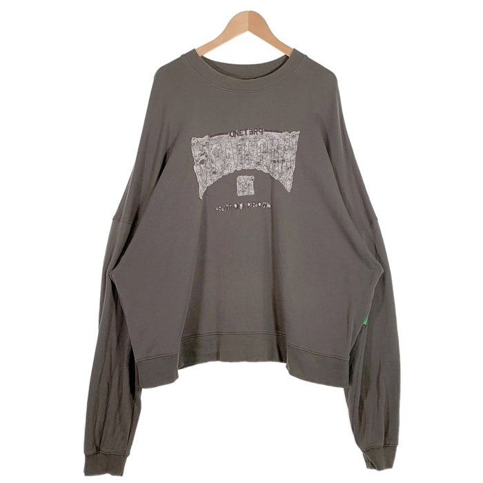WILLY CHAVARRIA ウィリーチャバリア BOMBER CREW EMBROIDERY ボンバー クルー エンブロイダリー スウェットトレーナー カーキ Size M 福生店