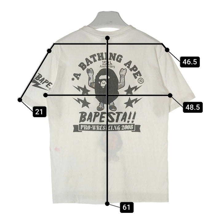 A BATHING APE アベイシングエイプ 15周年アニバーサリー 武藤敬司 ホワイト sizeS 瑞穂店