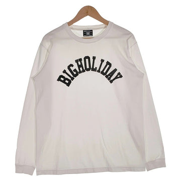 TMT ティーエムティー BIGHOLIDAY プリント ロングスリーブTシャツ ホワイト Size L相当 福生店