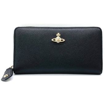 Vivienne Westwood ヴィヴィアンウエストウッド ラウンドジップ長財布 オーブ 箱付き ブラック 瑞穂店