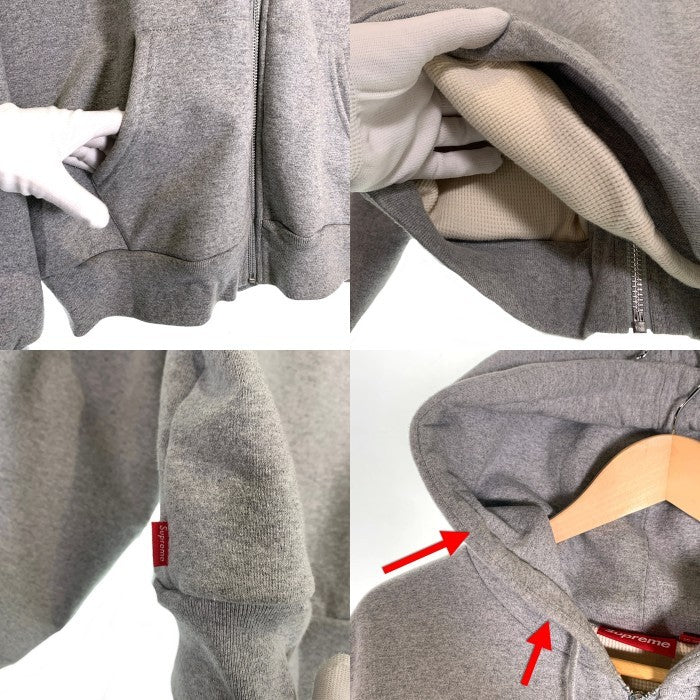 SUPREME シュプリーム 24FW Arc Thermal Zip Up Hooded Sweatshirt アーク サーマル ジップアップ フーディー パーカー グレー Size S 福生店