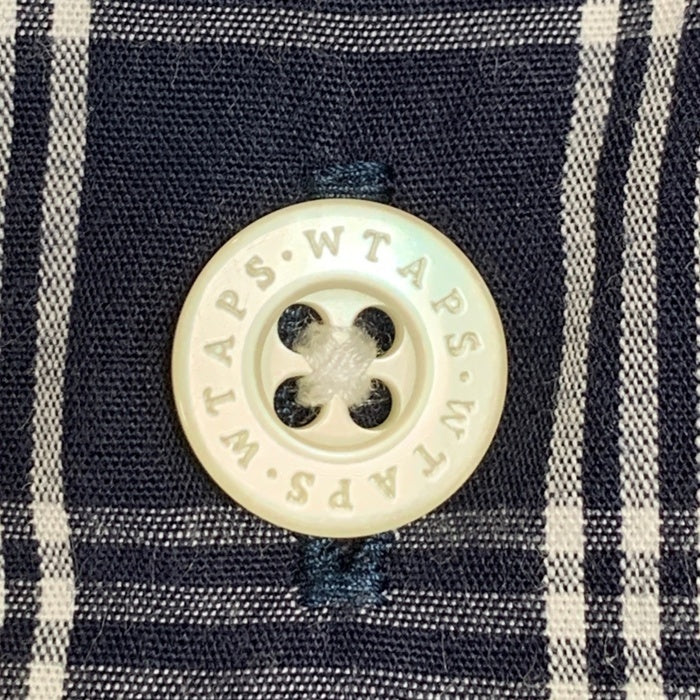 WTAPS ダブルタップス 16SS UNION S/S SHIRT コットン チェックシャツ 半袖 ネイビー 161GWDT-SHM08 Size M 福生店