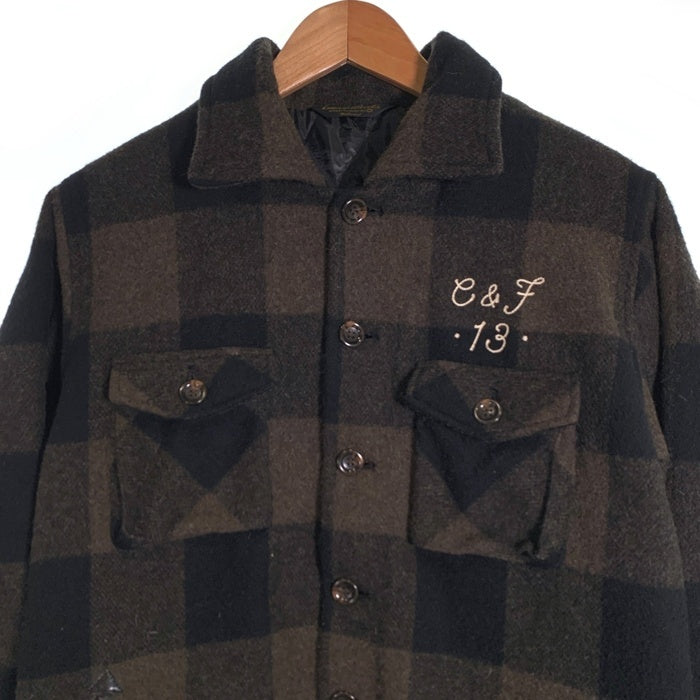 CLUCT クラクト バッファローチェック ウールシャツジャケット 中綿 ブラウン ブラック Size M 福生店