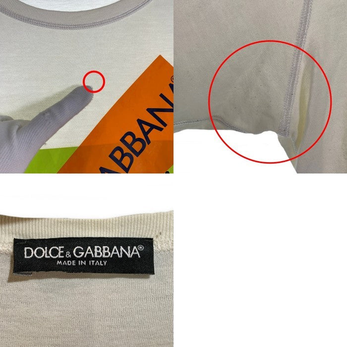 DOLCE&GABBANA ドルチェアンドガッバーナ ロゴプリント Tシャツ ホワイト Size 54 福生店