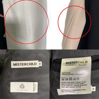 MISTERCHILD ミスターチャイルド WOOL Varsity Jacket ウールバーシティ ジャケット スタジャン ブラック ホワイト Size M 福生店