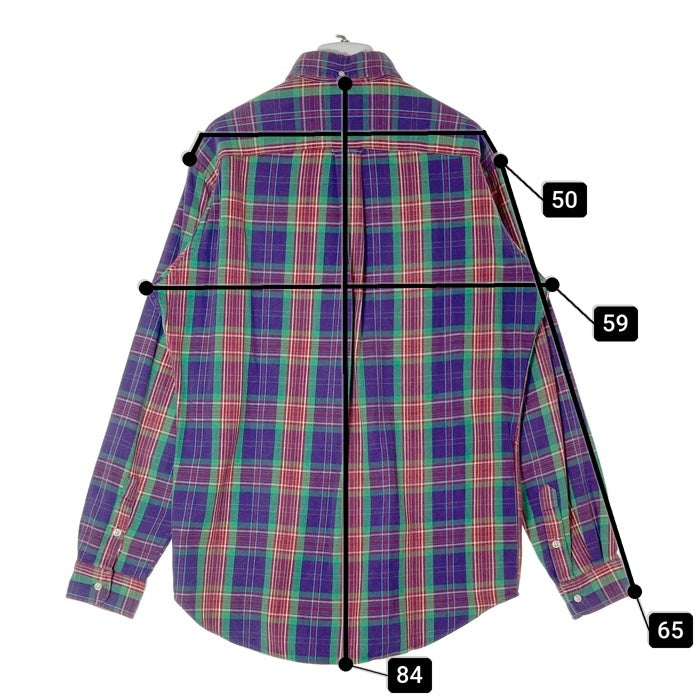 Ralph Lauren ラルフローレン RL WORKSHIRT チェック ワーク ネルシャツ パープル×グリーン sizeM 瑞穂店