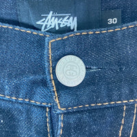 STUSSY ステューシー デニム パンツ レザーパッチ インディゴ sizeW30 瑞穂店