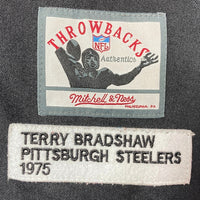 mitchell & ness ミッチェルアンドネス NFL PITTSBURGH STEELERS フットボールシャツ 12 BRADSHAW ブラック size50 瑞穂店