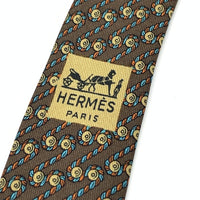 HERMES エルメス シルクネクタイ ロープ 縄 ブラウン 福生店