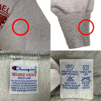 90's Champion チャンピオン CORNELL GLEE CLUB プリント リバースウィーブ クルーネックスウェットトレーナー アッシュグレー USA製 トリコ刺繡 Size M 福生店