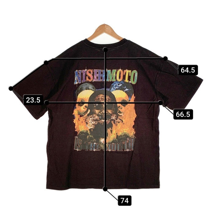 NISHIMOTO IS THE MOUTH ニシモトイズザマウス Rap S/S Tee ショートスリーブ ラップ Tシャツ プリント ブラック  Size 2XL 福生店