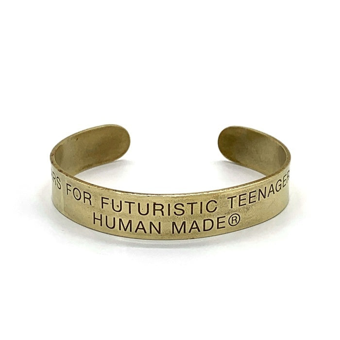 HUMAN MADE ヒューマンメイド 19SS GEARS FOR FUTURISTIC TEENAGERS ロゴ刻印 バングル 真鍮 ゴールド 福生店