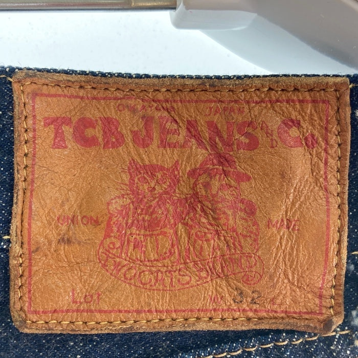 TCB JEANS ティーシービージーンズ 20's シンチバック テーパードデニムパンツ インディゴ サスペンダーボタン Size32 瑞穂店
