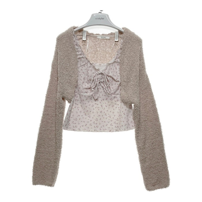 SNIDEL　スナイデル　フラッフィーボレロカーデ＆フリルキャミセット　ピンクsizeONE 瑞穂店