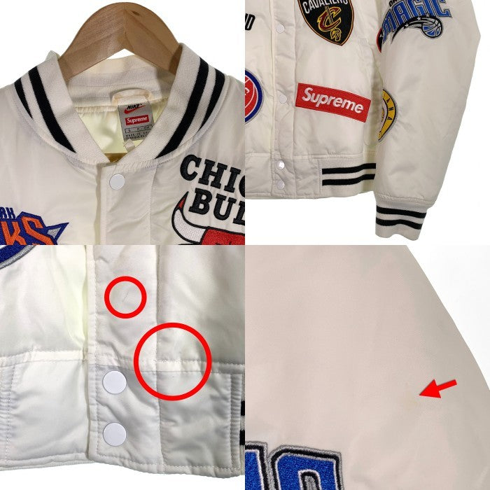 SUPREME シュプリーム 18SS NBA Team Warm-Up Jacket ウォームアップジャケット スタジャン ホワイト AO3631-100 Size S 福生店