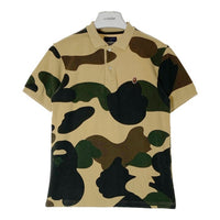 A BATHING APE アベイシングエイプ ビッグフェイスカモ ポロシャツ カーキ sizeS 瑞穂店
