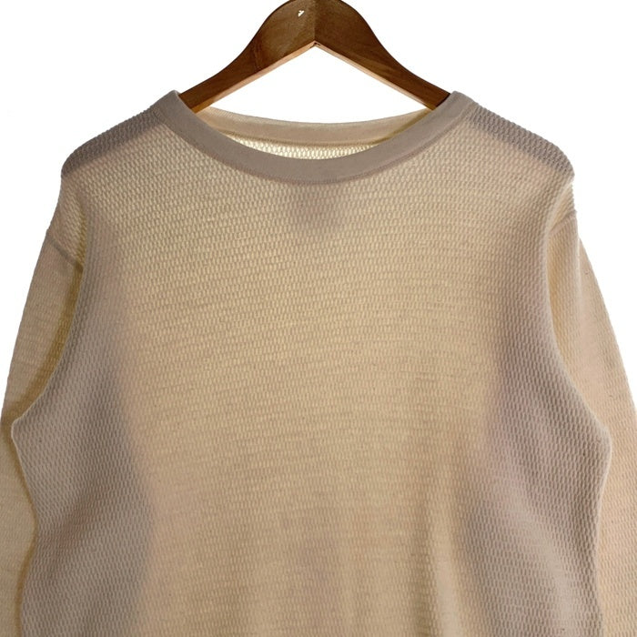 80's U.S.ARMY 米軍 サーマルシャツ 長袖 ロングスリーブ ロンT ホワイト 8415-00-270-2014 Size L 福生店
