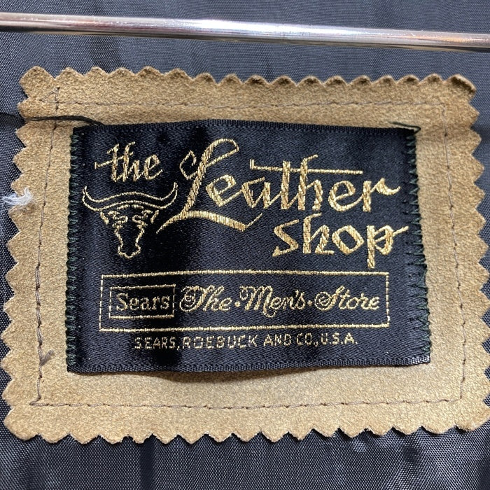70`s Sears シアーズ スウェードレザーシャツ スナップボタン ベージュ Size M相当 瑞穂店