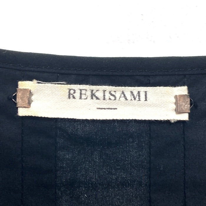REKISAMI レキサミ ノーカラーワンピース ブラック size36 瑞穂店