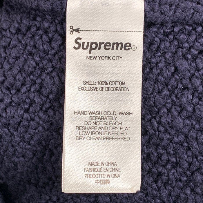 SUPREME シュプリーム 24SS Boucle Small Box Sweater ブークレスモールボックスセーター ネイビー コットン Size XL 福生店