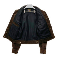 VANSON バンソン レザーカラー スウェードジャケット トラッカー ブラウン Size XS 相当 瑞穂店