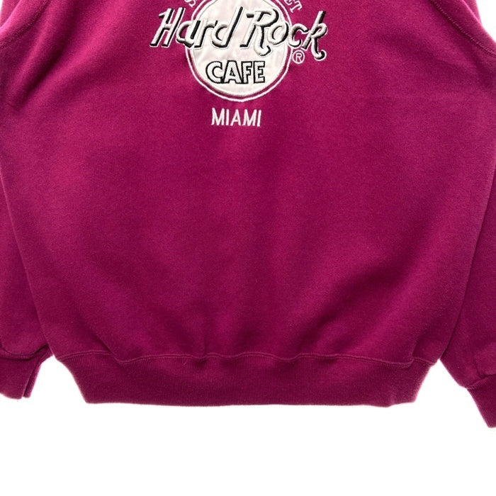 Hard Rock Cafe ハードロックカフェ USA製 MIAMI マイアミ スウェットトレーナー パープル sizeXL 瑞穂店