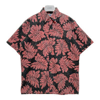 reyn spooner レインスプーナー 90s ビキニタグ リーフ総柄 半袖シャツ ブラック×レッド sizeM 瑞穂店