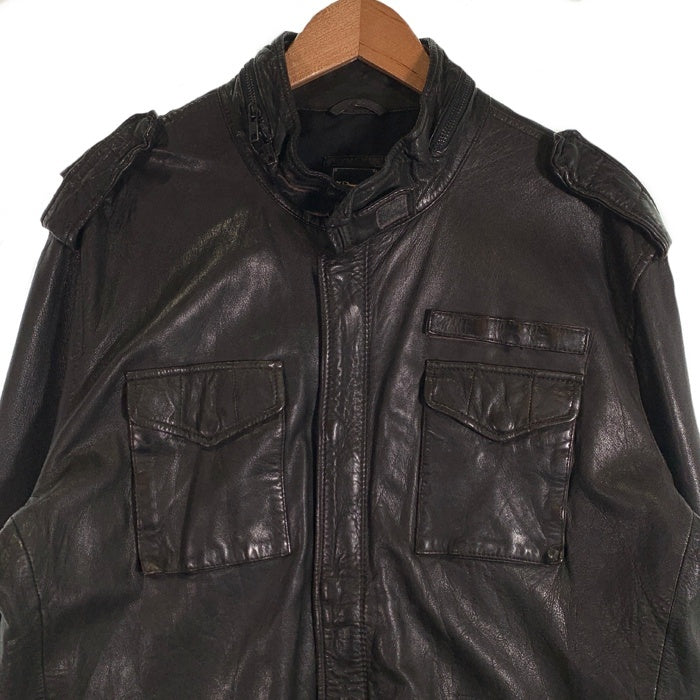 7 Diamonds M-65型 レザーフィールドジャケット ブラック Size 3XL 福生店