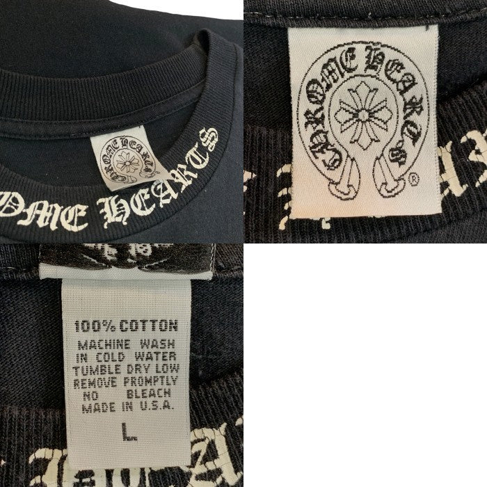 90's Chrome Hearts クロムハーツ MALIBU マリブ バックプリント ポケットTシャツ ブラック USA製 オールド Size L  福生店