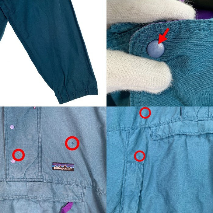 90's patagonia パタゴニア バギーズプルオーバー アノラック グリーン パープル 53690 S3 Size L 福生店