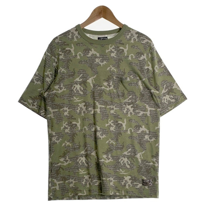 00's STUSSY ステューシー カモフラージュプリント ポケットTシャツ グリーン Size M 福生店