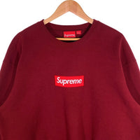SUPREME シュプリーム 22AW Box Logo Crew Neck ボックス クルーネック スウェット バーガンディー カナダ製 Size XL 福生店