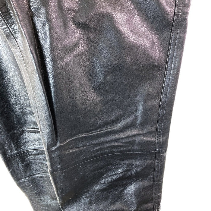 HARLEY DAVIDSON ハーレーダビッドソン 5ポケット レザーパンツ 裾切りっぱなし ブラック size32 瑞穂店