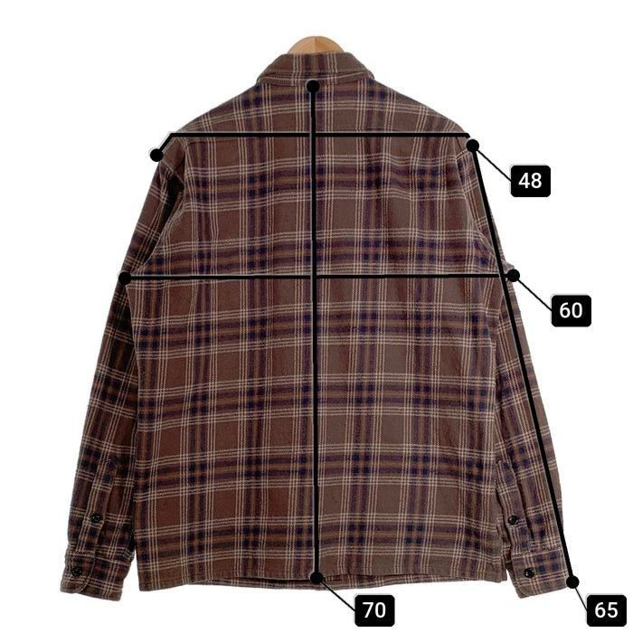 IRON HEART アイアンハート UHF スラブチェック 長袖 フランネル ウエスタン シャツ ブラウン IHSH-431 Size L 福生店