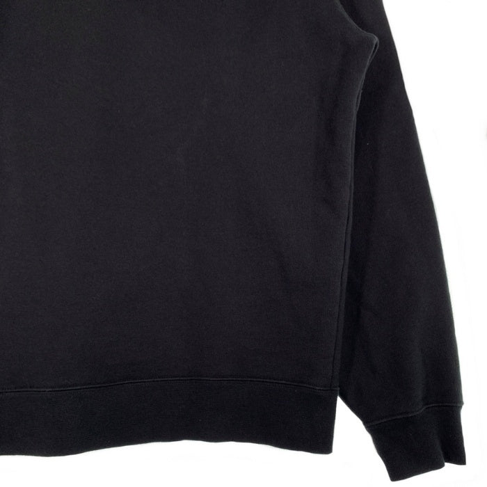 SUPREME シュプリーム 19AW NIKE ナイキ Leather Applique Hooded Sweatshirt レザーアップリケ プルオーバースウェットパーカー ブラック CK6225-010 Size M 福生店