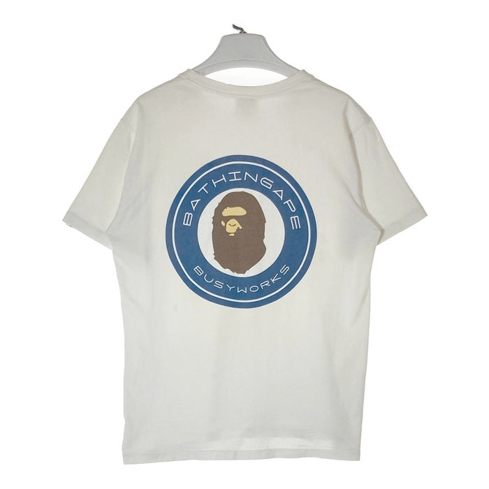 A BATHING APE アベイシングエイプ サル サークルプリント Tシャツ ホワイト sizeM 瑞穂店
