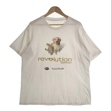 90's Phizer ファイザー Animal Health プリントTシャツ 犬猫 ホワイト Size XL 相当 福生店