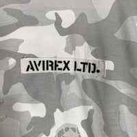 AVIREX アヴィレックス 新日本プロレス50周年記念 CAMO カモフラージュ プリントTシャツ ホワイト 6123480 Size 2XL 福生店