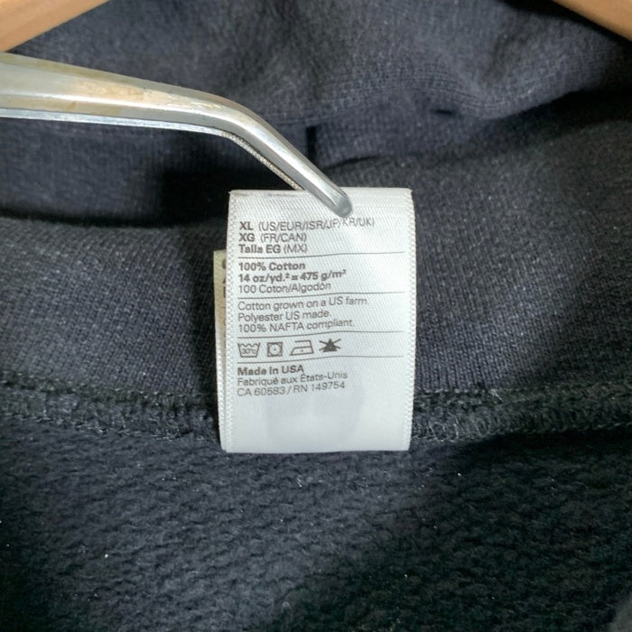 LOS ANGELES APPAREL ロサンゼルスアパレル ロスアパ プルオーバー フーディー パーカー ブラック USA製 Size XL 福生店